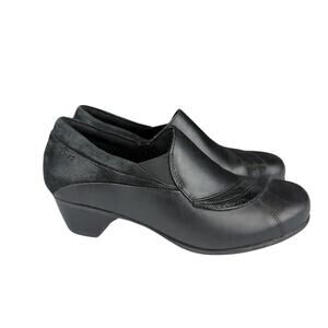 Aravon Provence Asymmetrical Black Slip-ons Booties Ankle Clogs Women's 8 CH3730